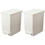 ペダルオープンツイン 45L ホワイト 2個セット ゴミ箱 おしゃれ ダストボックス ふた付き スリム 【モノギャラリー限定分別シール付き】
