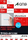 エーワン　ラベルシール［プリンタ兼用］キレイにはがせるタイプ A4 1面 10シート入 31271【5セット】