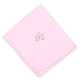 Magnoliaベビー赤ちゃん女の子すべてAflutterアップリケReceiving Blanketピンク カラー: ピンク