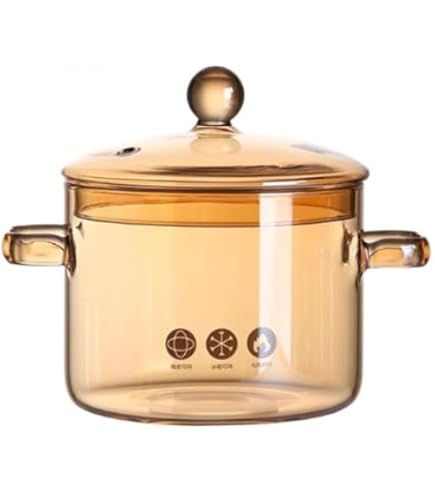 Amazon｜耐熱ガラス調理鍋、ふた付きガラス丸型キャセロール