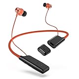 【2023初売！！最先端首掛け式ワイヤレスマイク+bluetoothネックバンドイヤホン2 in1】 Android用ネックバンドマイク　スマホ外付けマイク　プラグ＆プレイ　APP不要 Bluetooth不要 自動ノイズリダクションtype-c端子受信機付き　360°集音 収音録音 Lightningコネクター 10時間連続集音可　首掛け式bluetoothイヤホン　30時間連続再生　Type-C充電ケーブル付き モニター機能付き　モニターイヤホン付き YouTube/Vlog撮影/生放送/動画配信等に最適 モニタ―機能付き　日本語説明書付き