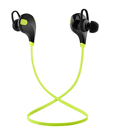 SoundPEATS(サウンドピーツ) bluetooth イヤホン 高音質 スポーツ仕様 生活防水 イヤホン bluetooth ワイヤレス イヤホン ワイヤレスヘッドホン bluetooth ヘッドホン ヘッドセット イヤフォン ヘッドフォン QY7 (ブラック/グリーン)