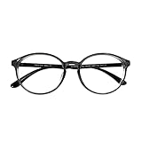 スーパーブルーライトカットメガネ PCメガネ ブルーライト94%カット ボストン ラウンド 形状記憶 軽量 レディース メンズ 女性 男性 ブルーライトカット メガネ 眼鏡 紫外線カット UVカット 伊達メガネ 度なし (グレー／ブラック)