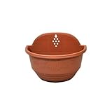 【お洒落なぶどう柄で、置いても使える足付き】 クレストカベカケ 280型 ブラウン