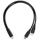 KAUMO USB Type-C 2分岐 電源専用 ケーブル (USB-Cオス/USB-Cオス×2) 30cm