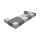 キッズブロック Dセット 113×226cm グレー×ホワイト (B340-D-SET-S11)