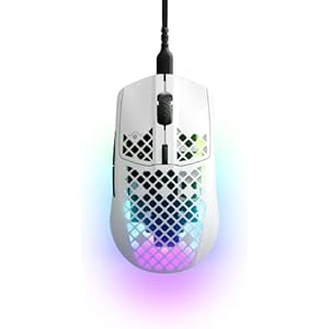 SteelSeries ゲーミングマウス 有線 Aerox 3 Snow 超軽量 IP54規格 防水 防塵 TrueMove Coreセンサー搭載 スーパーメッシュUSB-Cケーブル付き