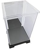 Octagon フィギュアケース 横幅21×奥行21×高さ40 (cm) 背面ミラー プラスチックケース