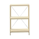 ダージェット(Darjet)　シェルフ　木製ラック　棚　収納ラック　天然木　ウッドラック　本棚　ナチュラル　おしゃれ　シンプル　什器　リビング　シューズラック　脱衣所　キッチン　シロマツ (3段(W570*D300*H880))