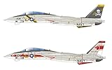 プラッツ(PLATZ) 1/144 アメリカ海軍 F-14A トムキャット VF-84 ジョリーロジャース ＆ VF-1 ウルフパック 2機セット プラモデル PF-66