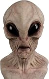 [Fiegcit] ハロウィン お面 エイリアンマスク 気味の悪い宇宙人 宇宙人お面 シリコン素材 安全無毒 リアル コスプレお面 かぶりもの cosplay Halloweenグッズ 仮装 仮装大会 学園祭 文化祭 イベント お化け屋敷 お祭り 妖怪 モンスター 怪物 ホラー ジョークアイテム (ホワイト)