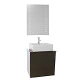 Iotti tn412時間容器シンク浴室洗面化粧台壁マウントwith Lighted Mirror含ま 24 Inch Iotti TN420 1