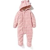オールドネイビー OLD NAVY/ フッテッドマイクロフリースワンピース ピンクストライプ アウターカバーオール 3～6ヶ月【並行輸入】