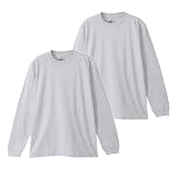 Tシャツ 長袖 丸首 BEEFY-T 綿100% 丸胴仕様 タグレス仕様 ビーフィロングスリーブTシャツ 2枚組 肉厚生地 無地 H5186-2-060-S