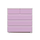 アルファタカバ ベビータンスシリーズキャスター付きチェスト75cm幅4段ラベンダー