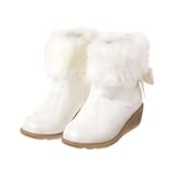 GYMBOREE(ジンボリー) ファーryウェッジブーツ ホワイト シューズ 16cm【並行輸入】