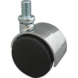 東信製作所:トーシン ねじ込み双輪キャスター 50径 自在ボルト M8x1.25 W50-BM8XP1.25 型式:W50-BM8XP1.25