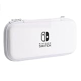 Switch ケース Switch OLED専用ケース 薄型 かわいい switch oledケース 収納バッグ スイッチ収納バッグ ゲームカード10枚収納 全面保護 持ち運び便利 防塵 防汚 耐衝撃 傷つき/汚れ/落下防止 人気 おしゃれ,White