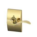 Schlage Lock Company F170ACC605CENRH Polished Brass Single Dummy Accent Door Lever with the Decorati