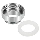 PATIKIL 1個 蛇口アダプター M22×1 おねじ M26×1 めねじ 変換アダプター 異径 蛇口タップコネクタ ホース ニップル クロム ガスケット付き 水栓用パーツ