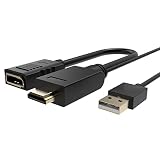VCOM HDMI to DisplayPortアダプタ コンバーターHDMI to DP USB変換ケーブル 充電ポート搭載 単方向 4K@60Hz HDMI オス to DP メス DisplayPort 1.2 HDMI 2.0 Xbox One、PS4、Laptop、モニター適用