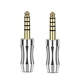 2PCSコンパクト4.4mmイヤホンプラグ5ステレオヘッドフォンアダプターコネクタをより良いサウンドヘッドセットアダプタースプリッター用