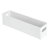 High Quality Refrigerator and Freezer Storage Organizer Bins for Kitchen, 4 x 4 x 14.5, White