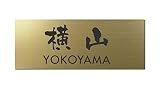 丸三タカギ 彫り込み済表札 アクリル APG2-G-3-3-横山 【完成品】