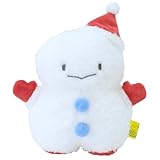 サンレモン ふわふわたっとん S ゆきだるま RD 15×6×17.5cm ぬいぐるみ レッド 赤 かわいい 冬 クリスマス 雪 お正月 P-9922