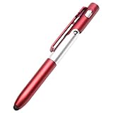 prendre 4in1 多機能ペン ボールペン タッチペン LEDライト スマホスタンド 文具 筆記 スリム ペンライト （レッド） PR-OREPEN-RD