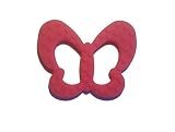 Cute Butterfly Baby Teether Toys Sitrus Co. FDA Approved & BPA- Free (Durable Silicone) Bright Pink 