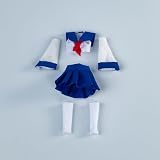 1/12 可愛いセット、カジュアルセット サイズ 1/12スケール 1/12スケールフィギュア用服です。1/12 フィギュア 機娘 機甲少女 可動 アクション フィギュア用 兵士 、セーラー服、JKコスチューム (ヘッド、素体は含まりません)青い