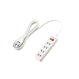 ELECOM 電源タップ 省エネ 一括スイッチ 4個口 3m ホワイト T-E3A-2430WH