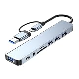 ラップトップドッキングステーション、USB Type C ドッキングステーション、USB C ドック 8-in-1 デュアルポートドッキングステーション、キーボード用デュアルポート付き多機能コンピュータ USB C ハブ、Im
