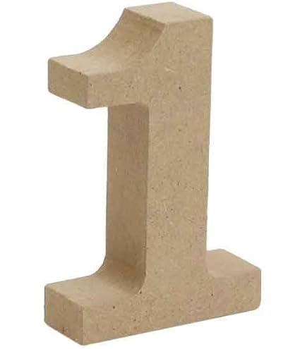 Amazon.co.jp: 木製 オブジェ 切り文字 2 数字 Mサイズ 約9cm