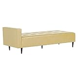 arne ベンチソファ 背もたれ無し ベンチチェアー 長椅子 片肘付き イス ダイニング 2～3人掛け 合皮レザー Baggy SA 3×7 アイボリー