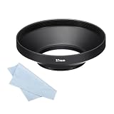 PATIKIL 37mmレンズフード カメラレンズ用 ワイドアングルマッ ト表面内部防反射フード 黒 クリーニングクロス付き