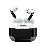 igsticker AirPods Pro 3 用 デザインスキンシール 第3世代 対応 2枚入り イヤホン カバー デコレーション アクセサリー デコシール 再剥離性シート 009016 シンプル 無地 黒