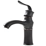 frihoシングルハンドルアンティークオイルはブロンズバスルームシンク蛇口デッキマウント1つ穴ミキサータップ