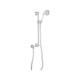 Rohl 1300ESTN Country Anti-Cal Single Function Hand Shower Set with White Resin Handle, Slide Bar, H