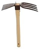 Zenport J607-B Hoe/Fork Combo with 3.25-Inch Carbon Steel Blade Head and 4 Prong Forks [並行輸入品]