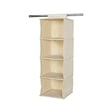 幅30×奥行35×高さ88cm 収納ボックス 吊り下げボックス 4段 アイボリー LH4-IV