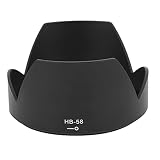 Vbestlife HB‑58 ABSリバーシブルカメラレンズフードサンシェードプロテクター、Nikon 18‑300mm F / 3.5‑5.6G ED VRレンズ用、ブラック