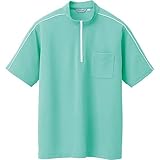 [アイトス] 半袖クイックドライジップシャツ(男女兼用) メンズサイズ 004/ミントグリーン AZ-CL3000 LL
