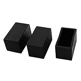 uxcell　椅子脚キャップ　足カバー　家具脚カバー　椅子キャップ　ゴム足パッド　レック 脚キャップ　プロテクター　騒音　キズ防止　　家具用　丸形　ブラック　長方形　20mmx40mm　3個入り