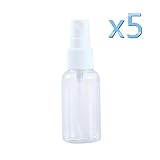 MAUMAU スプレーボトル 50ml 透明 空容器 5本 セット ホワイト