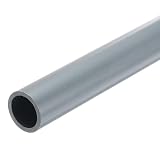 uxcell PVC剛性丸パイプ 17.6mm 内径 22mm 外径 8"長 ライトグレー 高耐久性 水道管 クラフト ケーブルスリーブ用