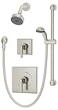 Symmons 3605-H321-V-STN Duro Shower/Hand Shower Unit, Satin [並行輸入品]