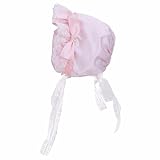 (フィーショー)FEESHOW ベビー帽子 ボンネット帽子 赤ちゃん 女の子 可愛い 帽子 夏 紫外線 UV対策 セレモニー お宮参り 出産祝い プレゼント ピンク S