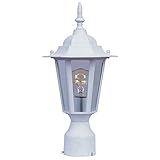 Maxim Lighting 3001CLWT One Light Clear Glass Post Light, White [並行輸入品]